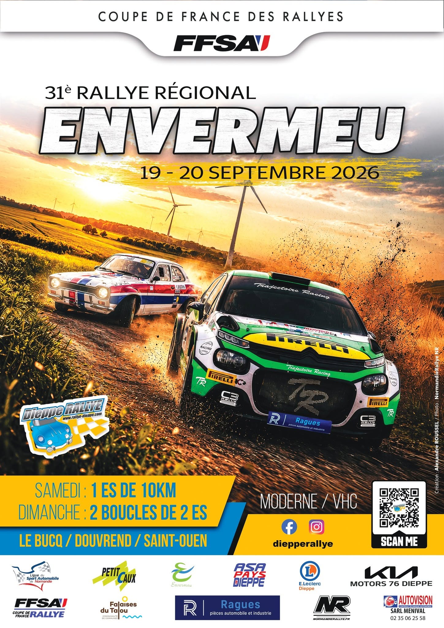 Affiche officielle 31e Rallye Régional Envermeu 2026